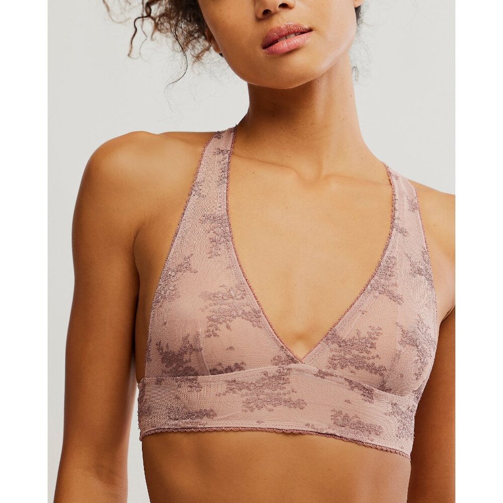 Free People Rose Dust Lace Bralette